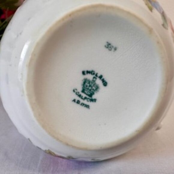 Vintage Coalport Severs Embossed Creamer – Made in England Floral Jug - Picture 7 of 7